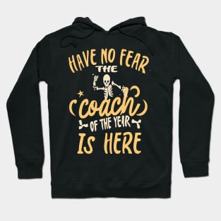 Coach of the year coaching Dad coach ,Skeleton Ice Hockey Hoodie